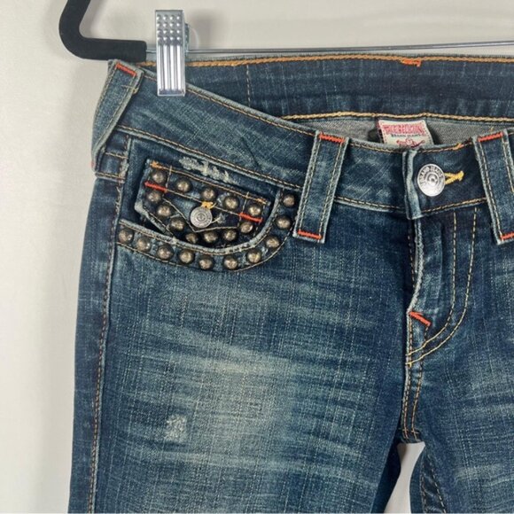 NWT‎ TRUE RELIGION USA Made 🇺🇸 DRFTR N/ JOEY WMM W/ STUDS Jeans 10503YF Sz 28 - Picture 6 of 15